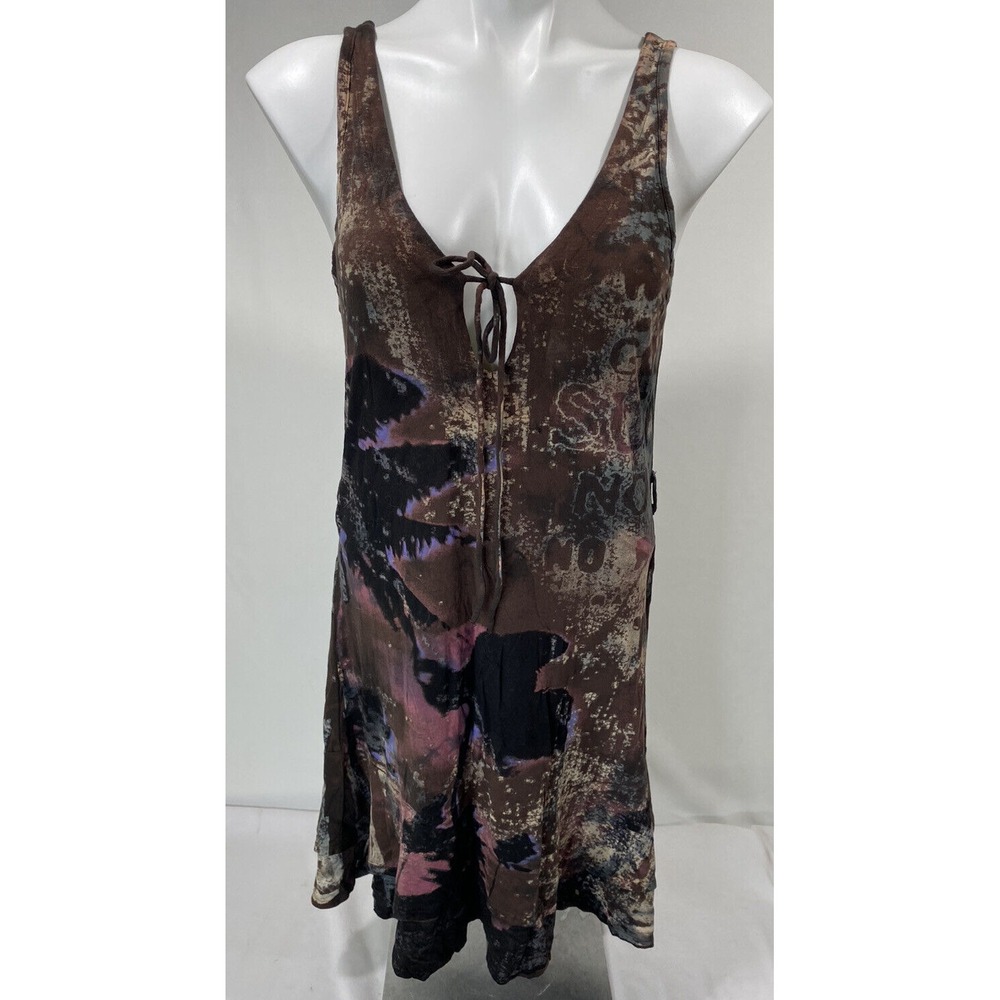 Anama Tank Top Womens Size Large Multicolor Rayon Geometric Boho Festival Vibe